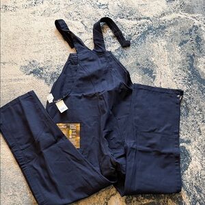 42x34 Carhartt Navy Flame-Resistant Duck Bib Overall - NWT - Navy